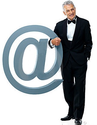 Conceito Do Negcio - Executivo Masculino Com Sinal Do Email Fotos de Stock Royalty Free - Imagem: 21177088